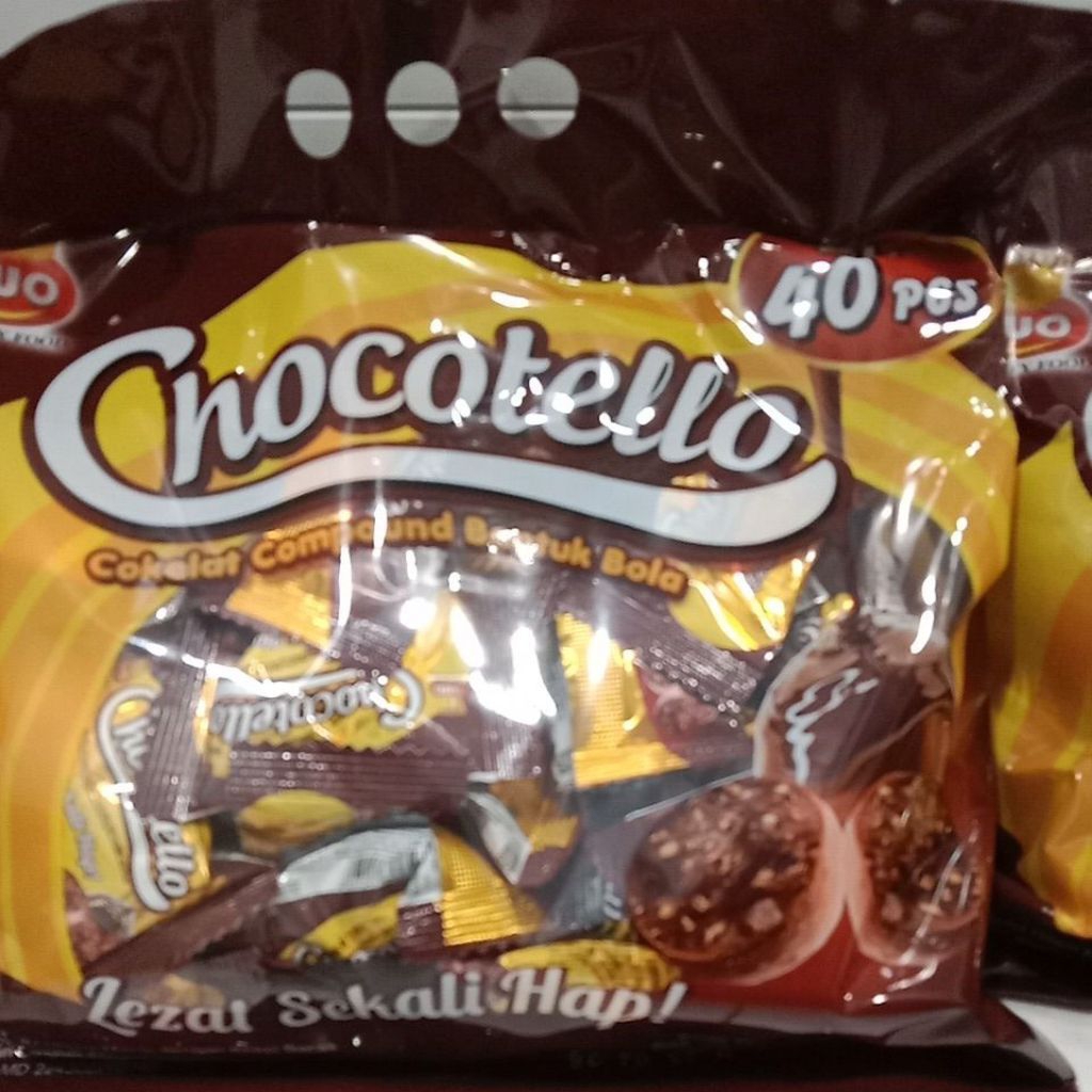

CHOCOTELLO COKELAT COMPOUND (isi 40pcs/bks) @7g