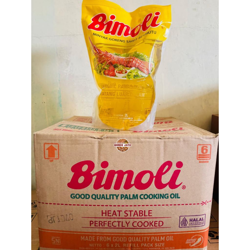 

Bimoli minyak goreng kemasan 2L per karton isi 6 pcs