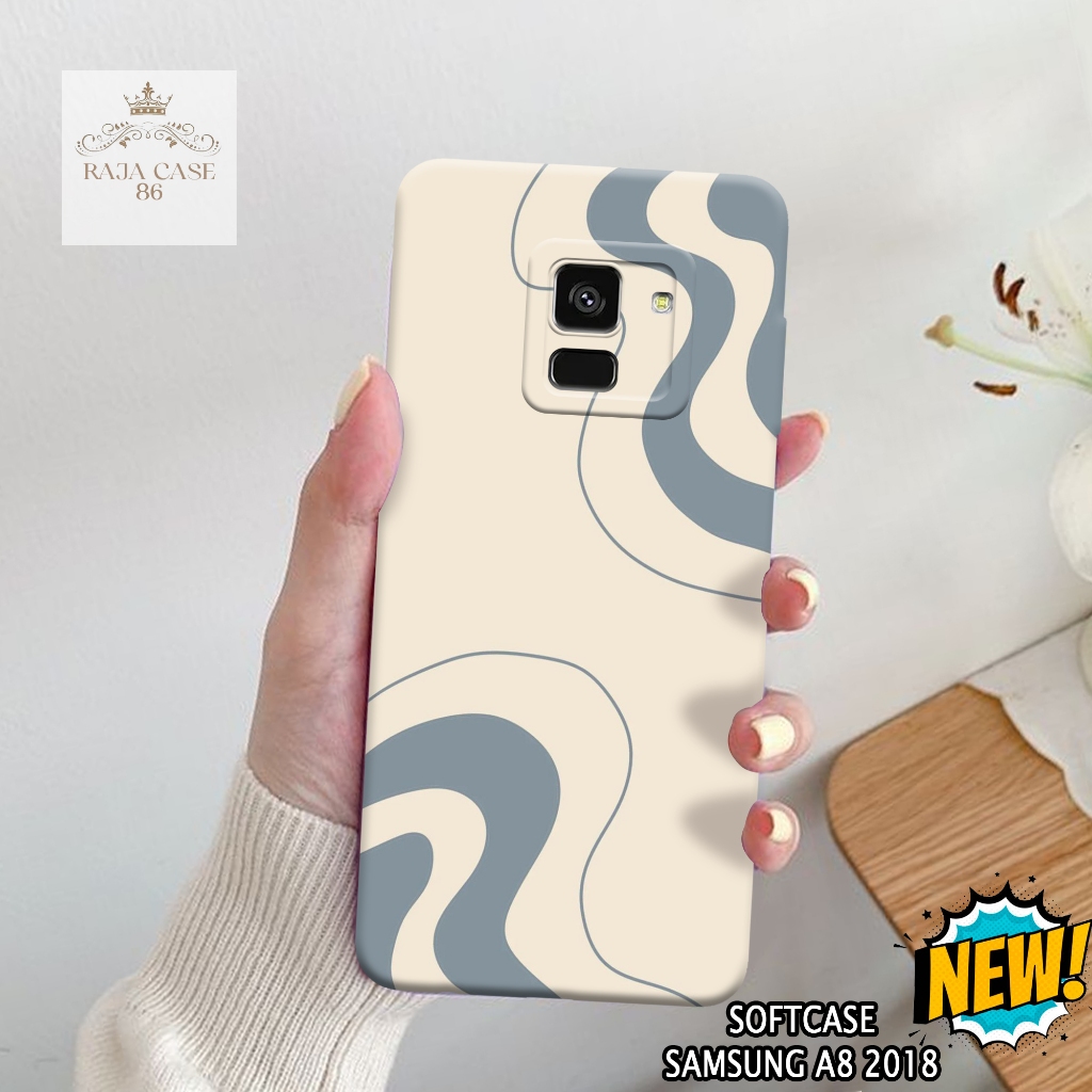 Case Samsung A8 2018 - Rajacase - casing Samsung A8 2018 - Motif case Abstrak - Pelindung handphone 