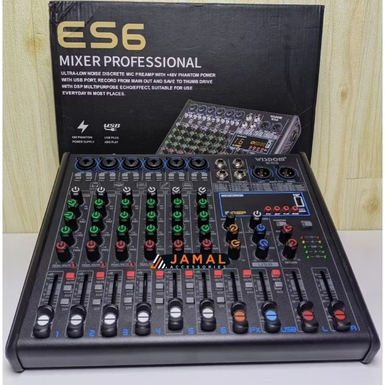 MIXER WISDOM ES6 / ES 6 MIXER 6 CHANNEL ORIGINAL