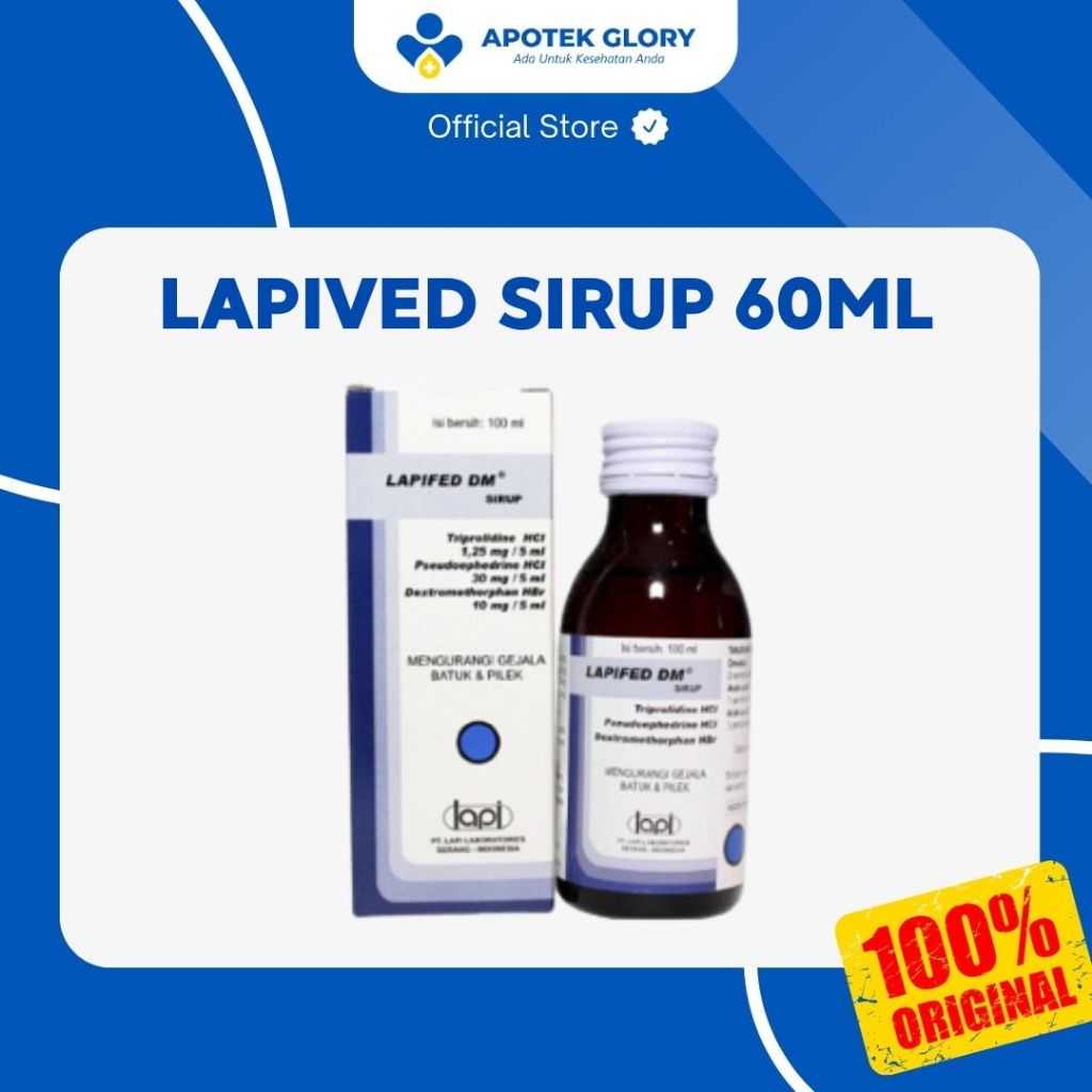 

LAPIVED SIRUP 60ML OBAT BATUK KERING DAN PILEK