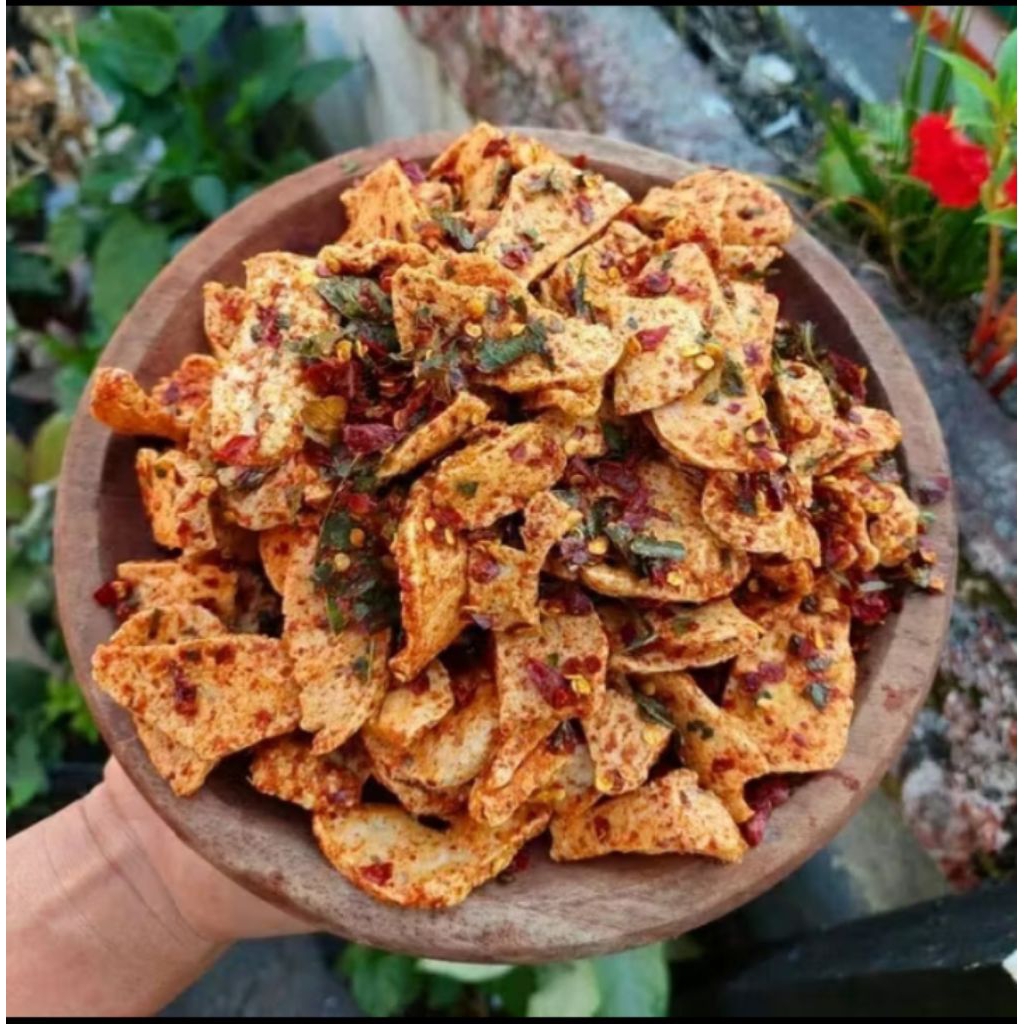 

Basreng Bulat Pedas Daun Jeruk Kemasan 500gram