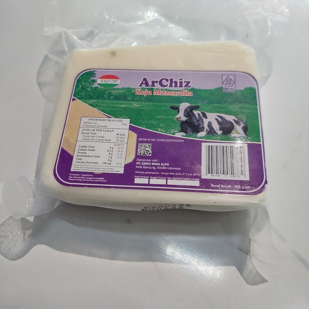 KEJU MOZARELA 250G/ MOZARELA KEJU AR CHIZ/KEJU