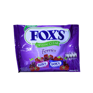 

FOX'S CANDY CRYSTAL CLEAR BERRIES PCK 125g