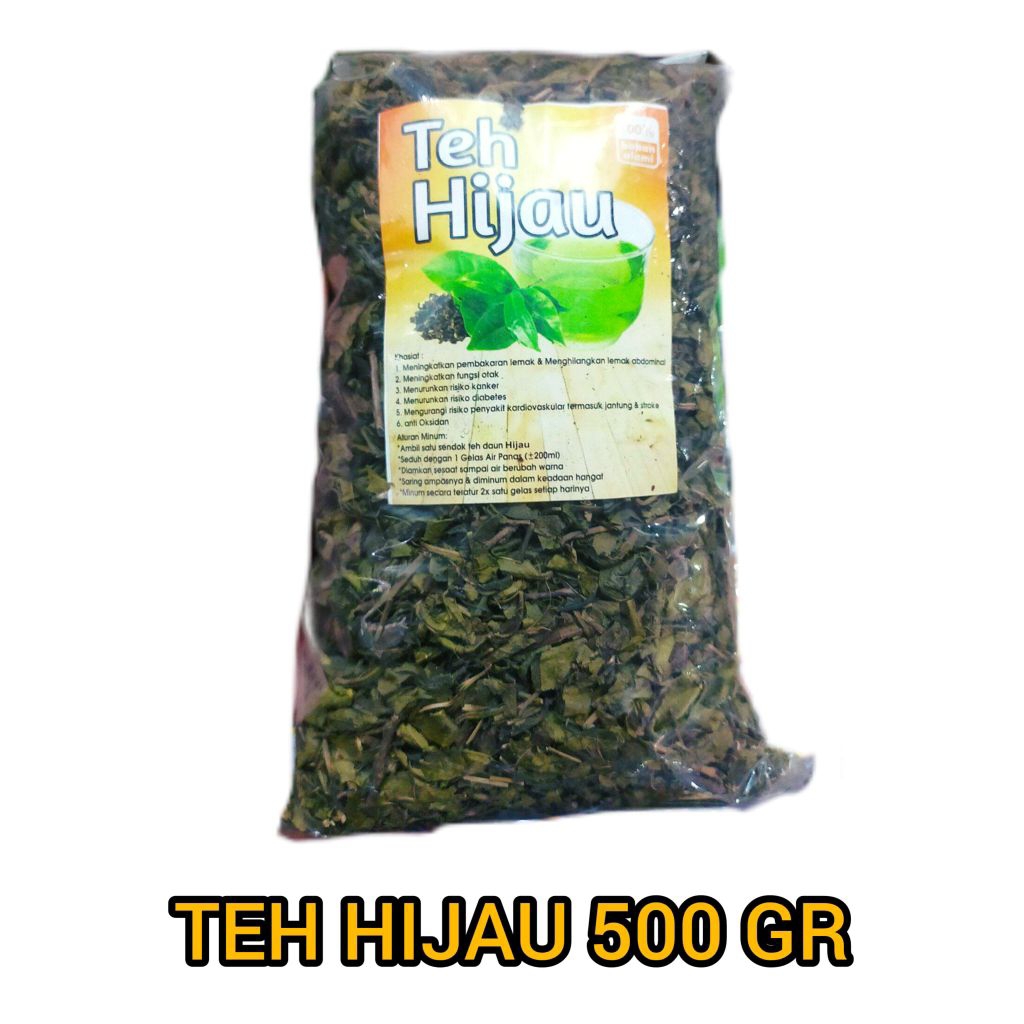 

teh sehat teh hijau 500 gr - green tea original - teh hijau Jogja - teh herbal alami