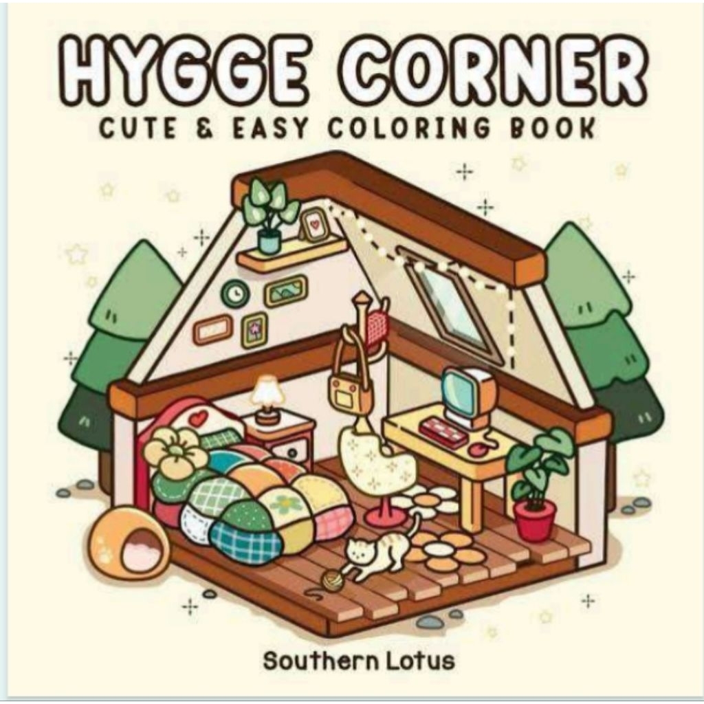 HYGGE CORNER COLORING BOOK | BUKU MEWARNAI ANAK DEWASA - BUKU KREATIFITAS