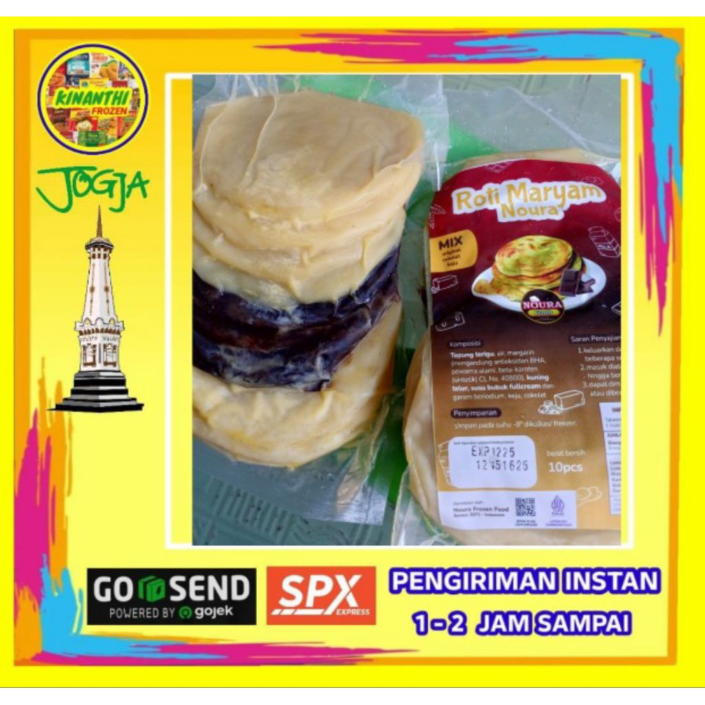 

Roti Maryam Noura Mix isi 10, Frozen Jogja