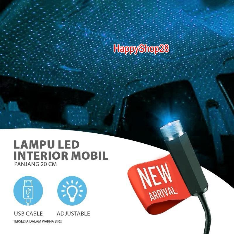Lampu LED Atap Interior Mobil / Lampu Bintang Atap Mobil USB Star Sky Lamp
