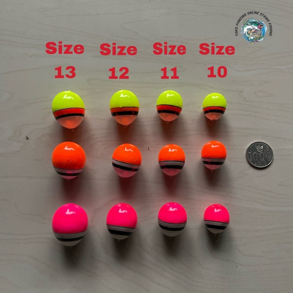 PELAMPUNG PANGESTU BENTUK BULAT OVAL UKURAN BESAR BAHAN STYROFOAM UNTUK MANCING BAWAL,LELE,PATIN DAN