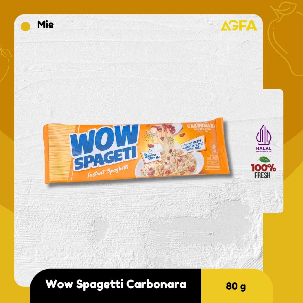 

Wow Spagetti Carbonara dan Blolognaese 80gr