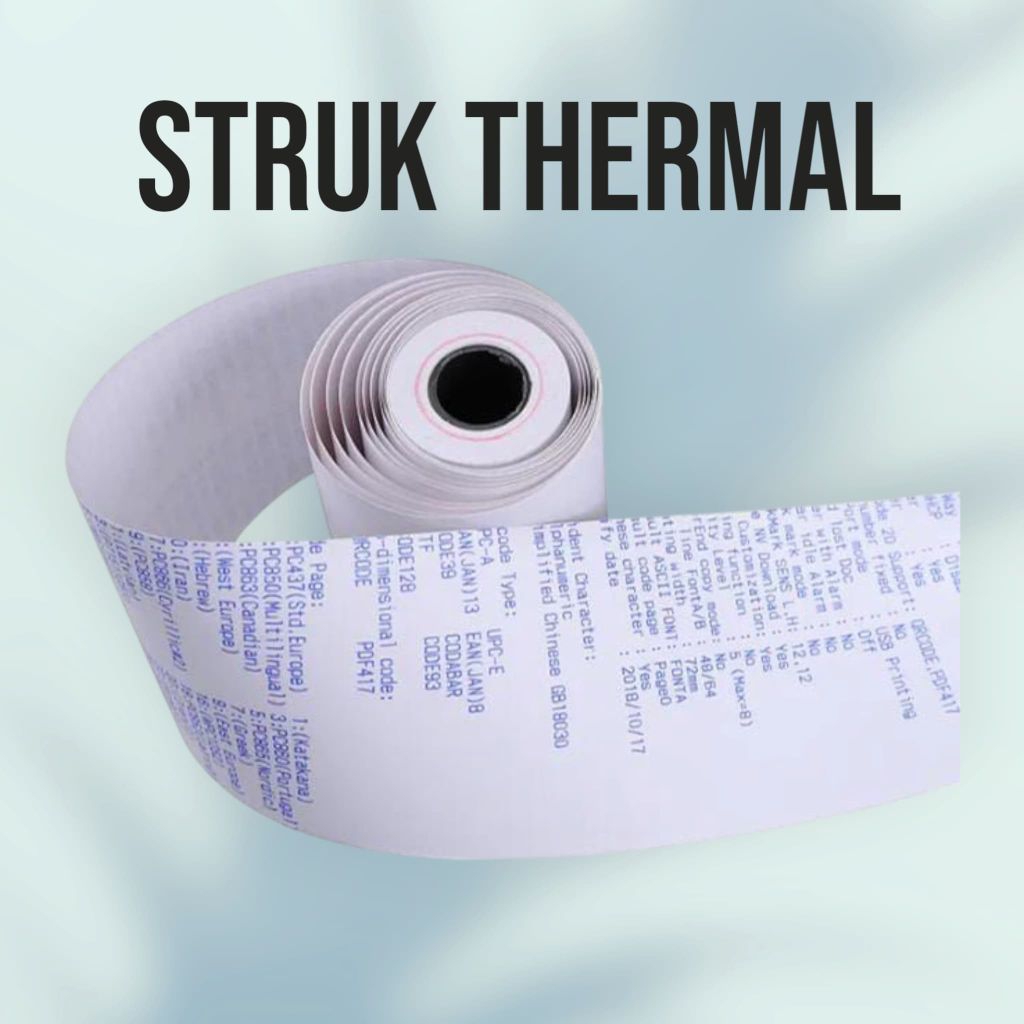

STRUK THERMAL KASIR UK. 57 X 40MM 1 PACK ISI 10 PCS HARGA AMBYAR!!