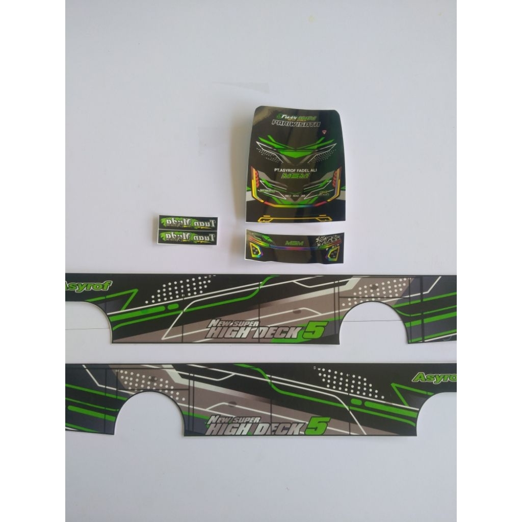 Stiker livery miniatur bus Tuan Muda Asyrof