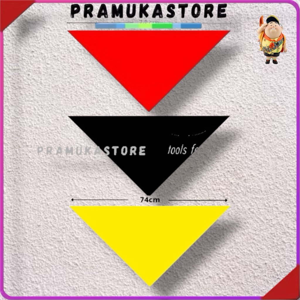 Slayer Pramuka segitiga polos | slayer Pramuka merah | slayer Pramuka hitam | slayer pramuka kuning 