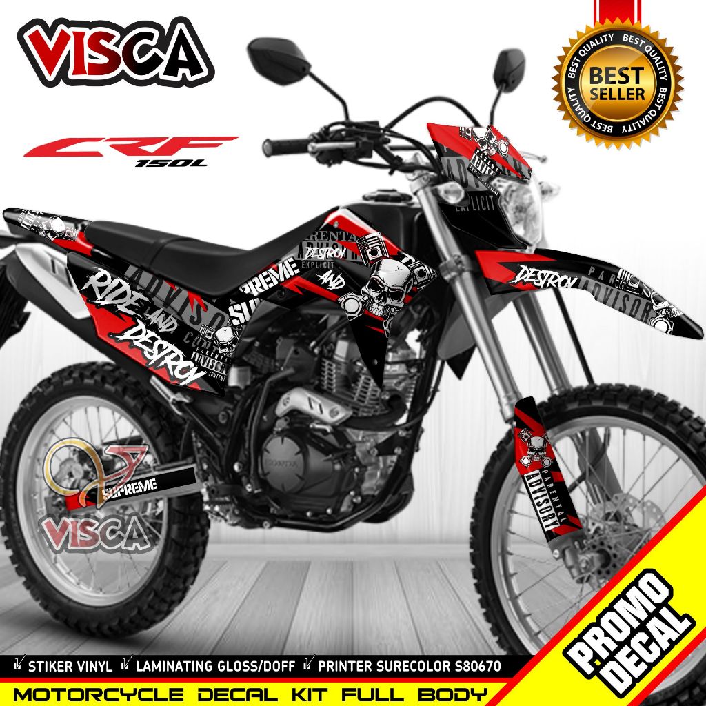 Decal CRF 150 L Full Body Decal CRF 150L Terbaru Full Body Keren Stiker CRF 150 Full Body Terbaru De