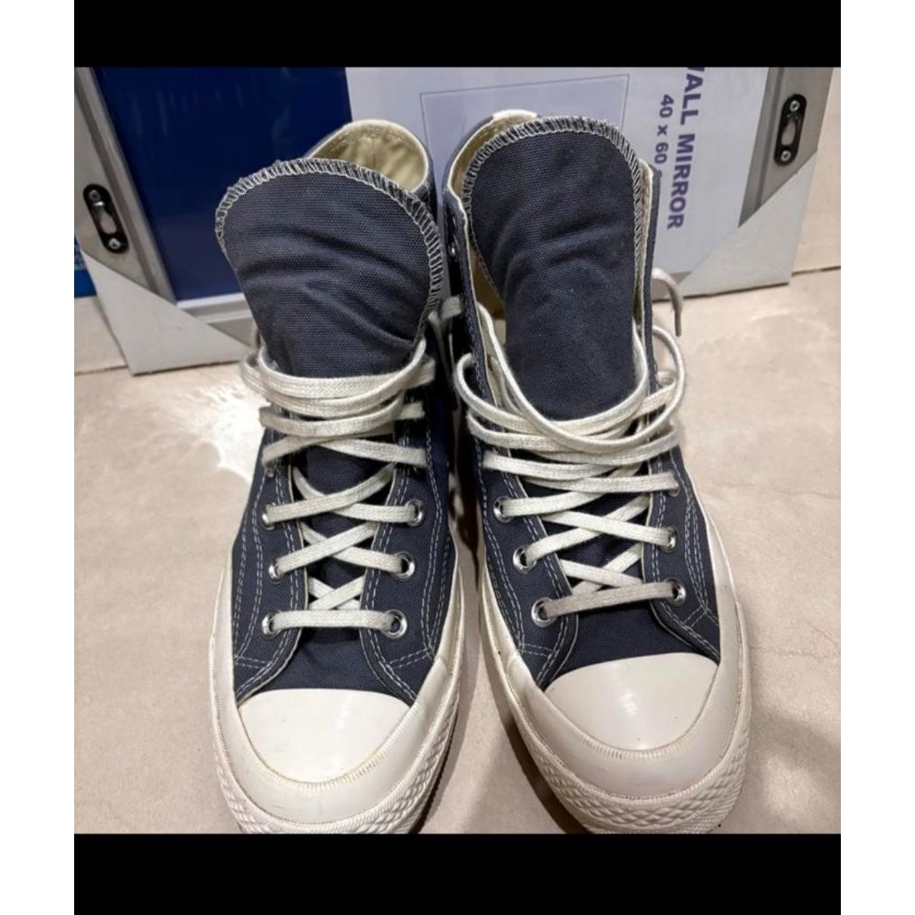 CONVERSE X COMME DES GARÇONS PLAY CHUCK 70 - STEEL GRAY US 8.5 - 42 second like new