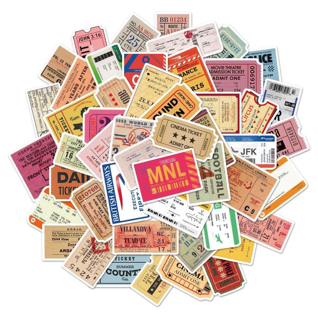 

STICKER ISI 50 PCS Vinyl Anti Air - Random Ticket Sticker Deco Pack - Sticker Dekorasi - Sticker Lucu - Sticker Unik - Sticker Jepang