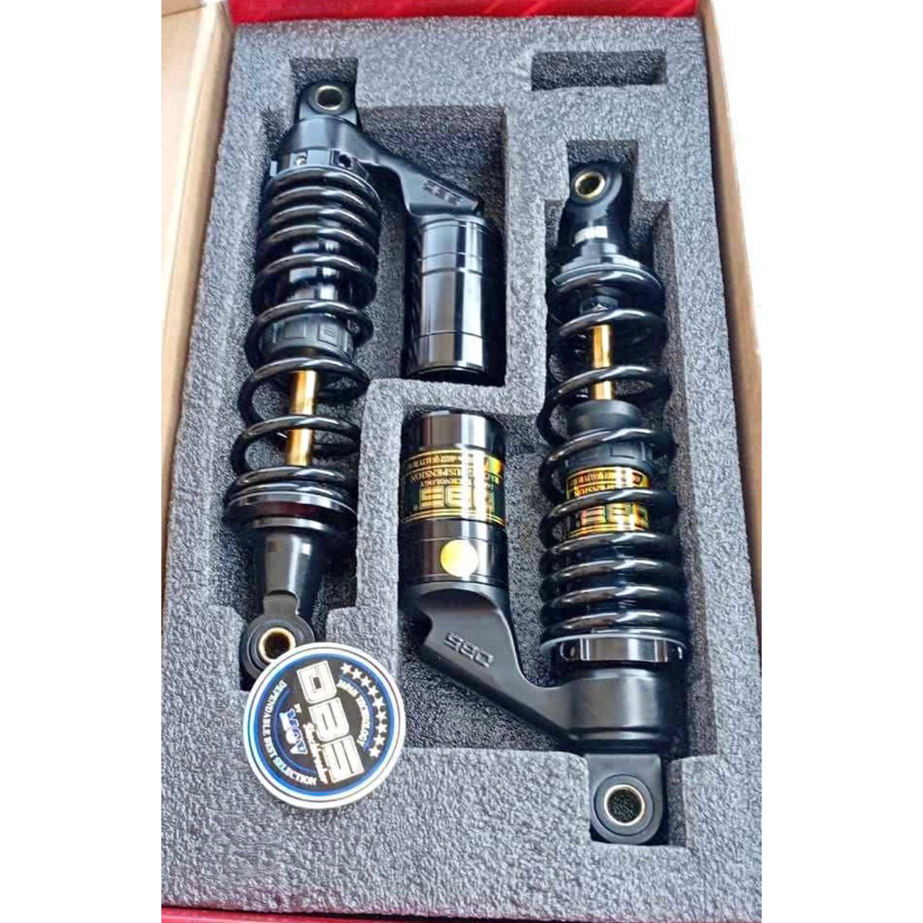 SHOCK BELAKANG DBS 32 CM skok shockbrekar merah hitam as gold V SERIES  320 mm