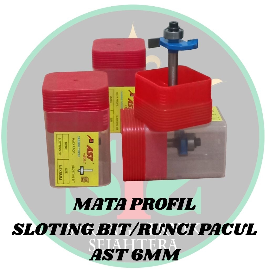 mata profil sloting bit 6 mm AST - mata mesin trimer mata mesin profil profil kayu