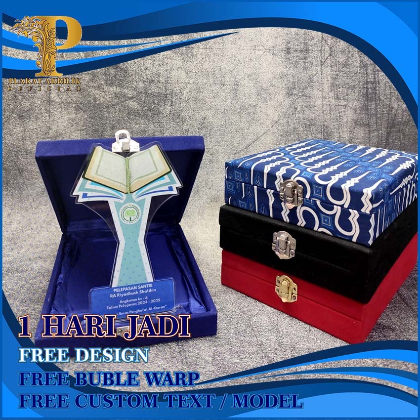Plakat, Plakat Akrilik , Tahfidz  Quran, Wisuda, Custom Penghargaan Tahfidz Quran,  Wisuda,  Premium