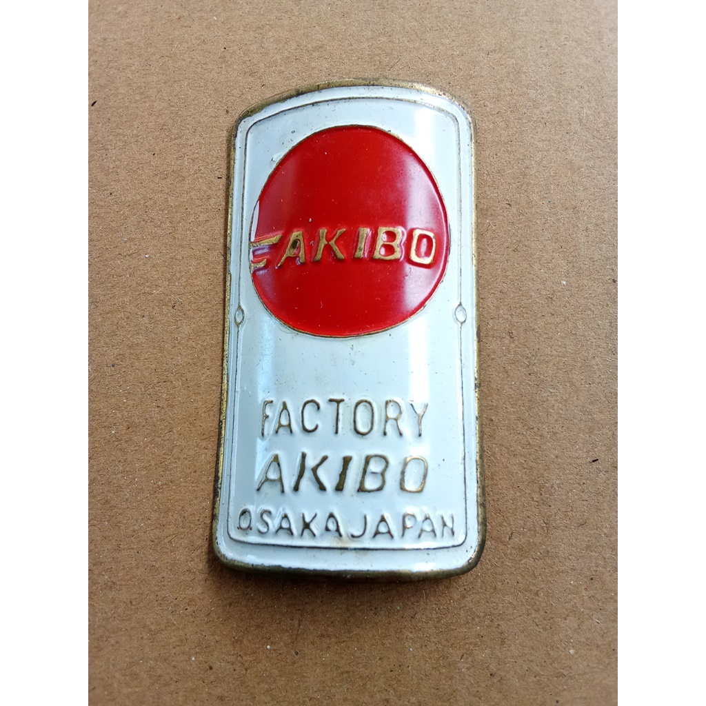 Emblem Plat Merk Sepeda Akibo Jepang Peneng Kuningan