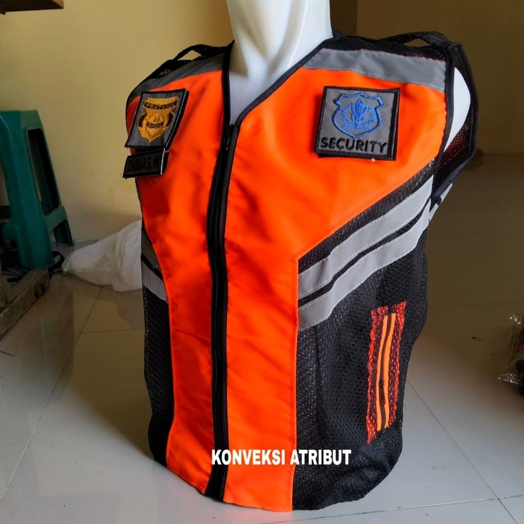 rompi security terbaru 2025 orange
