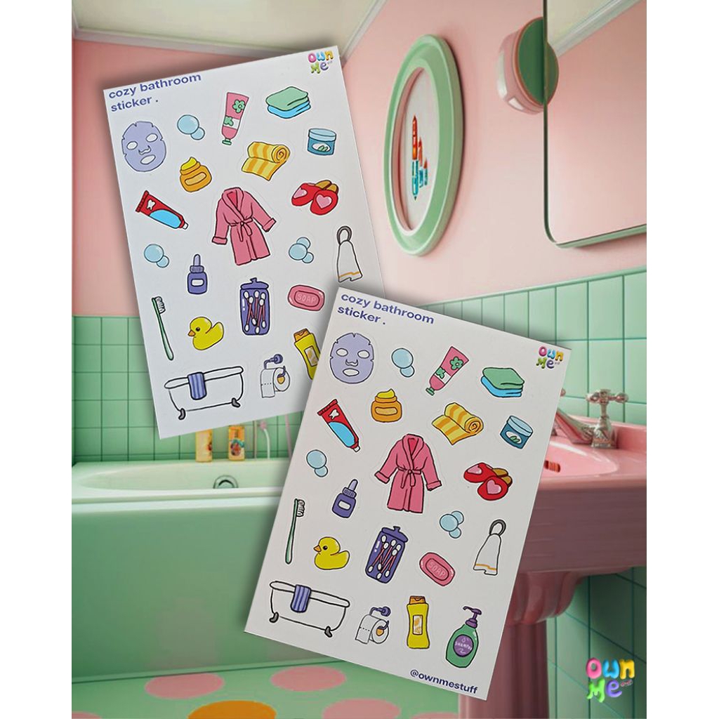 

Cozy bathroom sticker