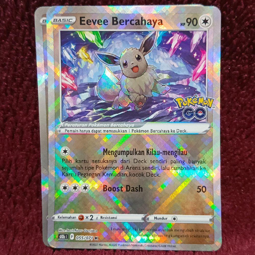Eevee Bercahaya Pokemon Go s10b - Pokemon TCG Indonesia foil holo