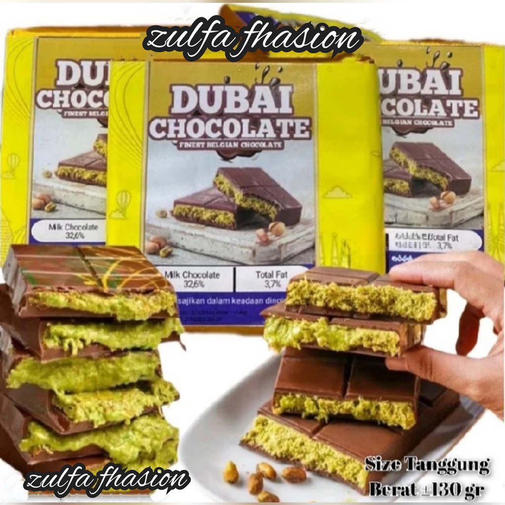 

( Size Tanggung ±145 gr ) Chocolate Dubai Original Crispy "PISTACHIO KUNAFE" Berat ±145 gr ,Size 16x8 cm ,Coklat Viral Lembut Meleleh Dimulut Food Cocoa Cemilan Makanan Cokelat