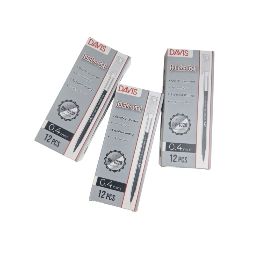 

PAKET 3 Lusin Pulpen Gel 0,4mm JUMBO Gel/Davis Pen/Ballpen/Bolpoin/Pen Basah