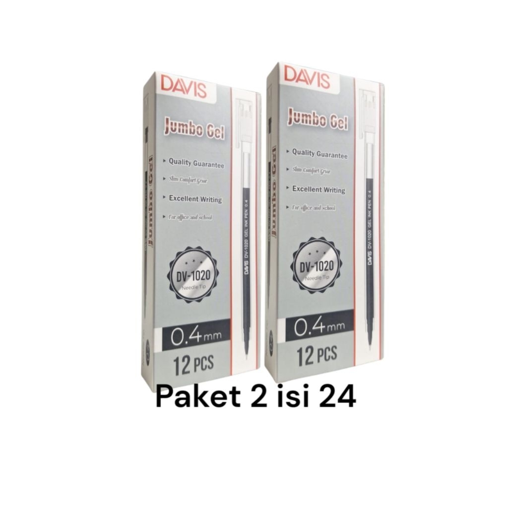 

PAKET 2Lusin Pulpen Gel 0,4mm JUMBO Gel/Davis Pen/Ballpen/Bolpoin/Pen Basah