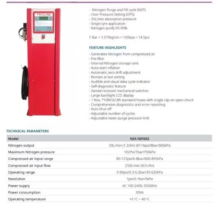 Nitrogen Generator Proline Motor Red