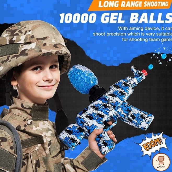 KODE K66D Mainan Pistol Peluru Anak Laki Laki Electric Water Gel Blaster Gun Tembak Tembakan Baterai