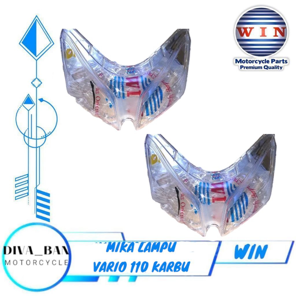 MIKA LAMPU VARIO KARBU ( KVB ) VARIO KARBU, VARIO 110 KARBU MERK WIN