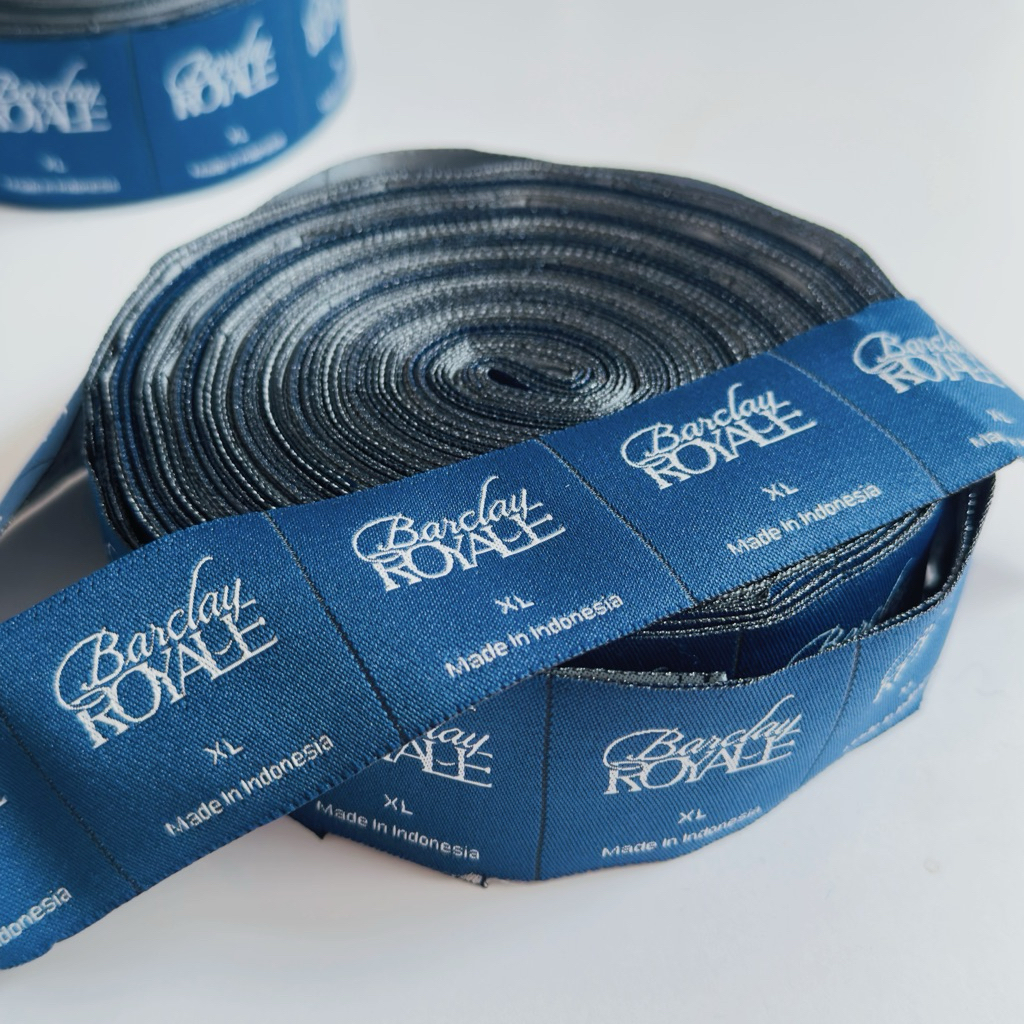 

(FREE DESIGN) Label Woven Label Baju Custom Label Hijab Label Size Label kaos woven damask