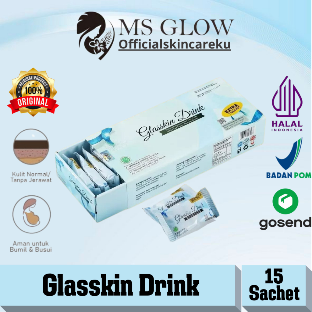 Ms Glow Glasskin Drink Original Minuman Pemutih Badan Glaskin Drink Ms Glow