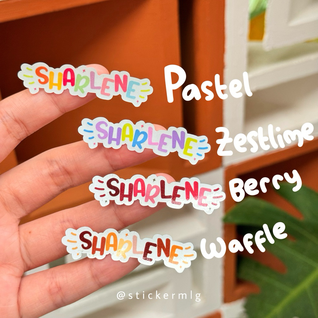 

STICKER LABEL NAMA PALETTE Edition Part 4 cute name custom