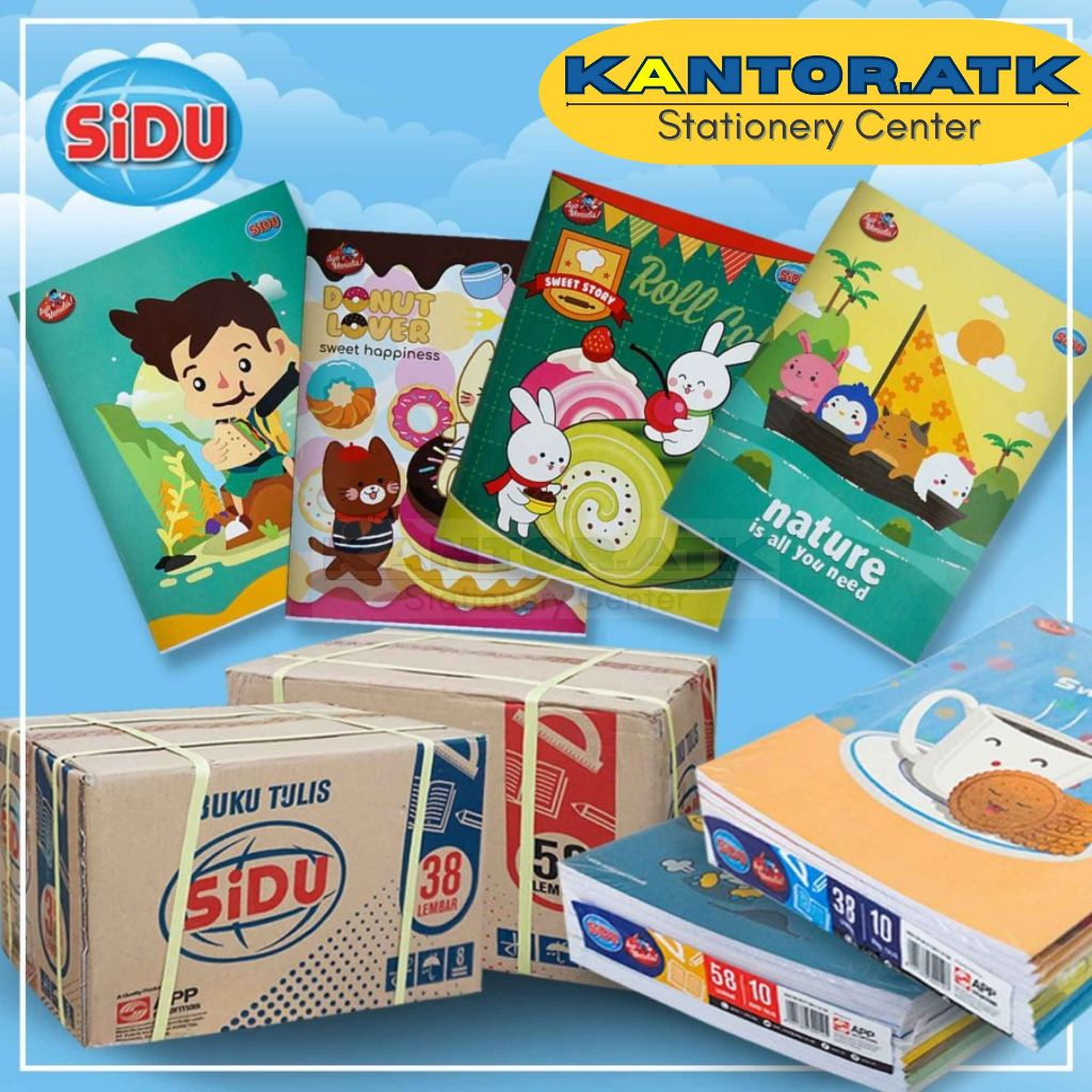 

Buku Tulis Sidu 1 DUS 38/58 Lembar Sinar Dunia (32Pack)