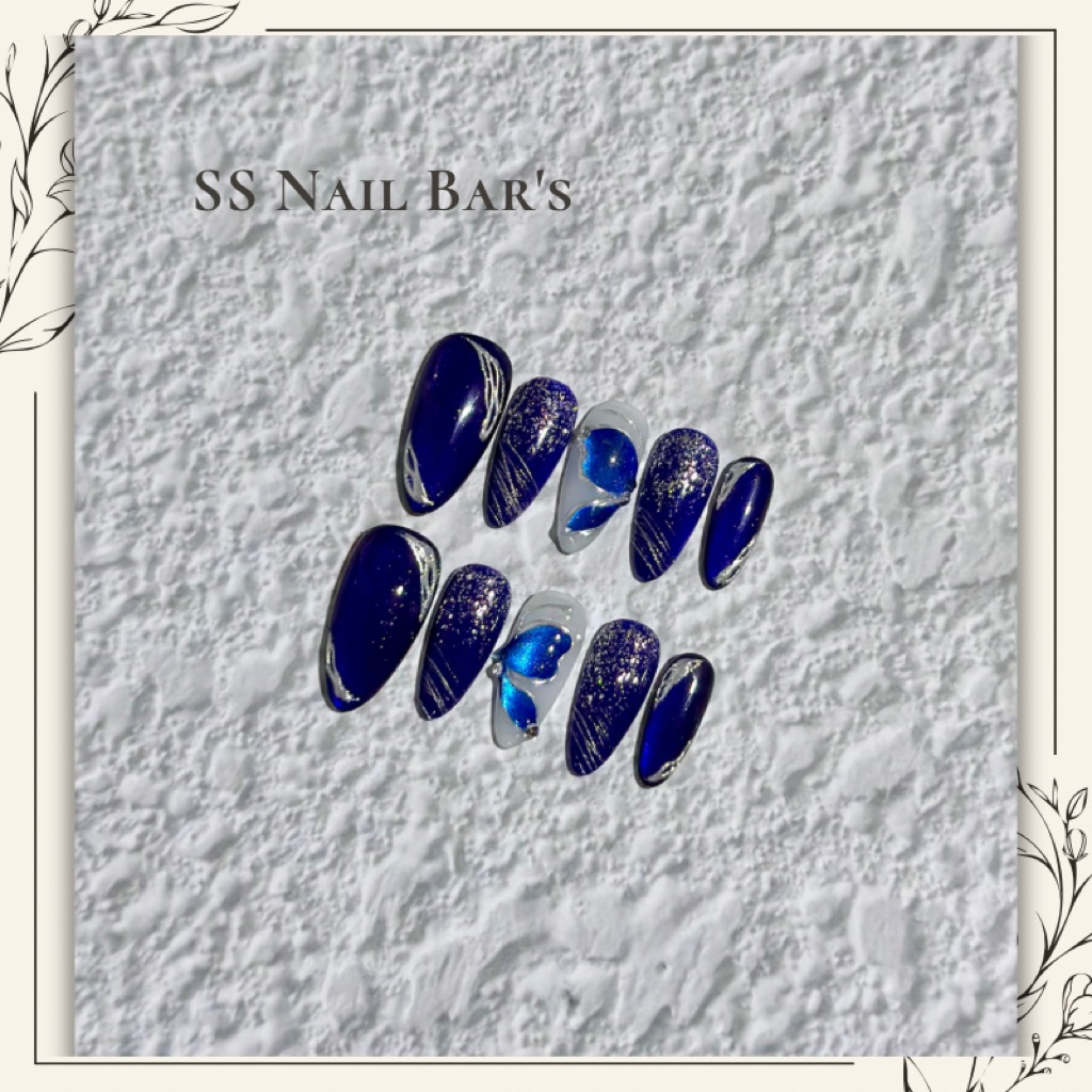 Press on nail premium butterfly ( free glue)