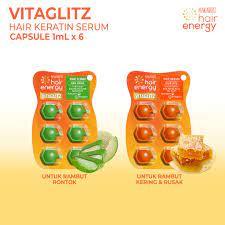 Makarizo Vitaglitz Hair Vitamin Rambut Keratin Serum Capsule