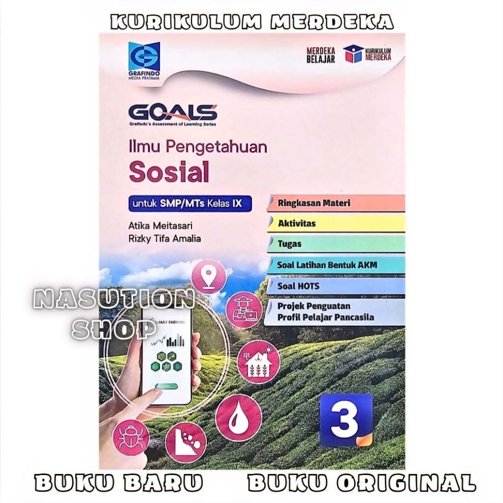 Buku Goals IPS Kelas 9 / 3 SMP/MTs Grafindo Kurikulum Merdeka Km Ilmu Pengetahuan Sosial