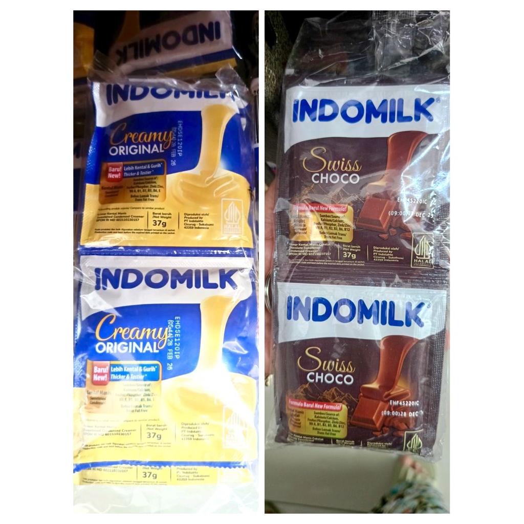 

[6 sachet] INDOMILK SKM Susu Kental Manis 37gr