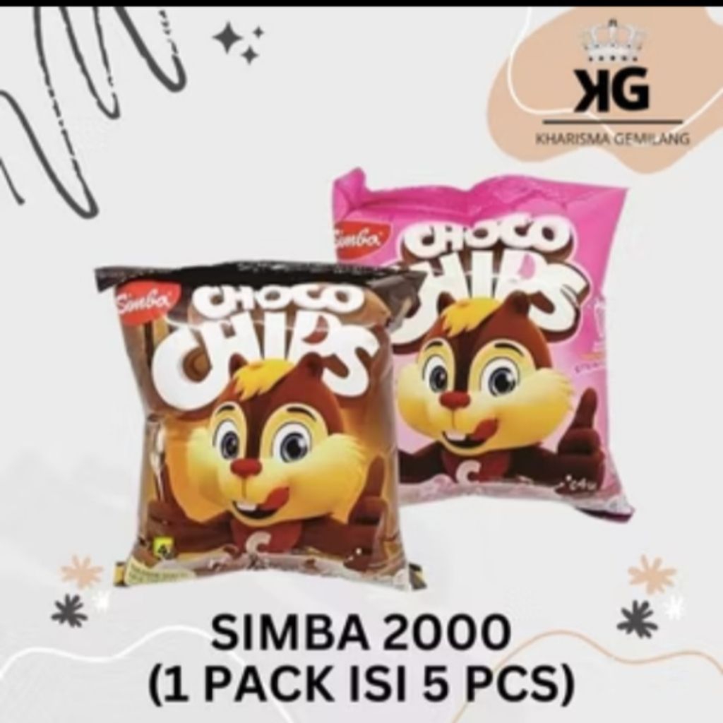 

Simba CHOCO Chips 24gr 1 PACK ISI 5 PCS Snack Cokelat murah Biskuit anak