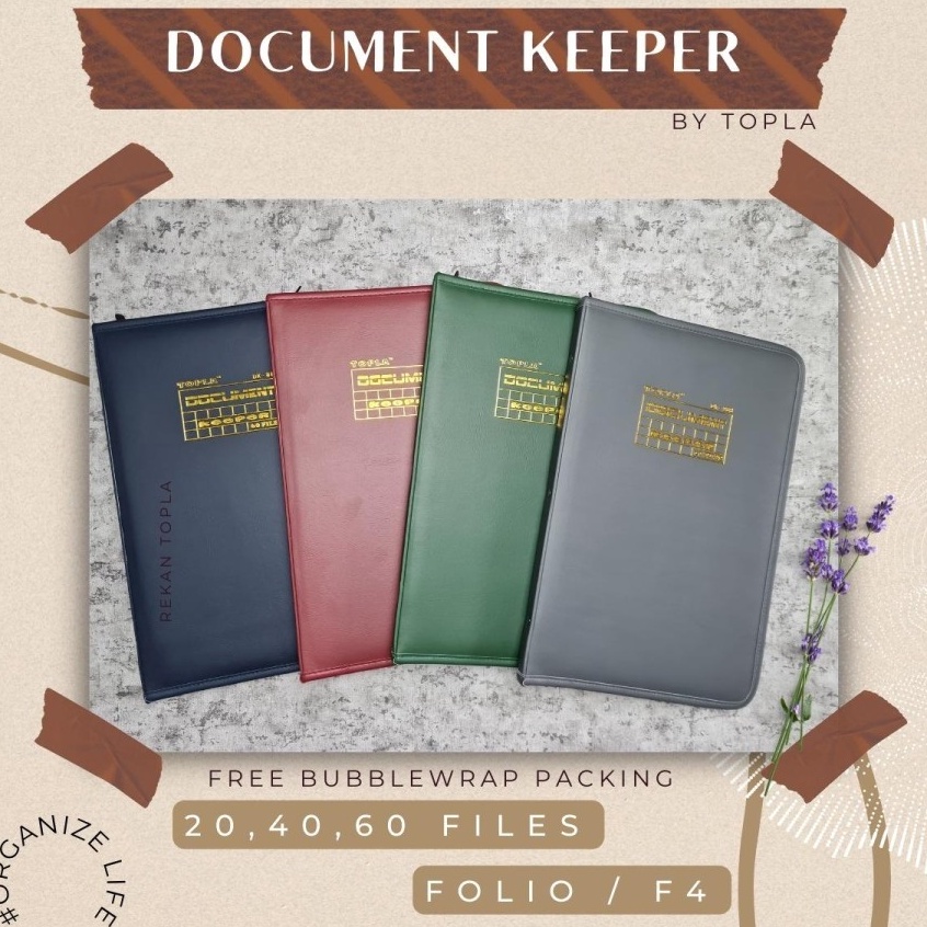 

KODE G17X Topla Map Dokumen Keeper Resleting Anti Air Kulit Map Document Keeper F4 Folio