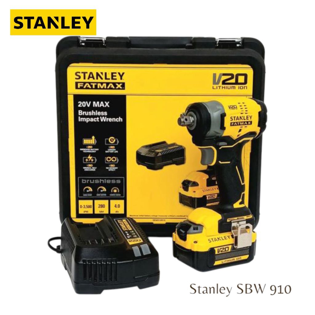 Stanley SBW 910 M1K Impact Stanley 20V SBW910  Impact Wrench Cordless Impact Batere