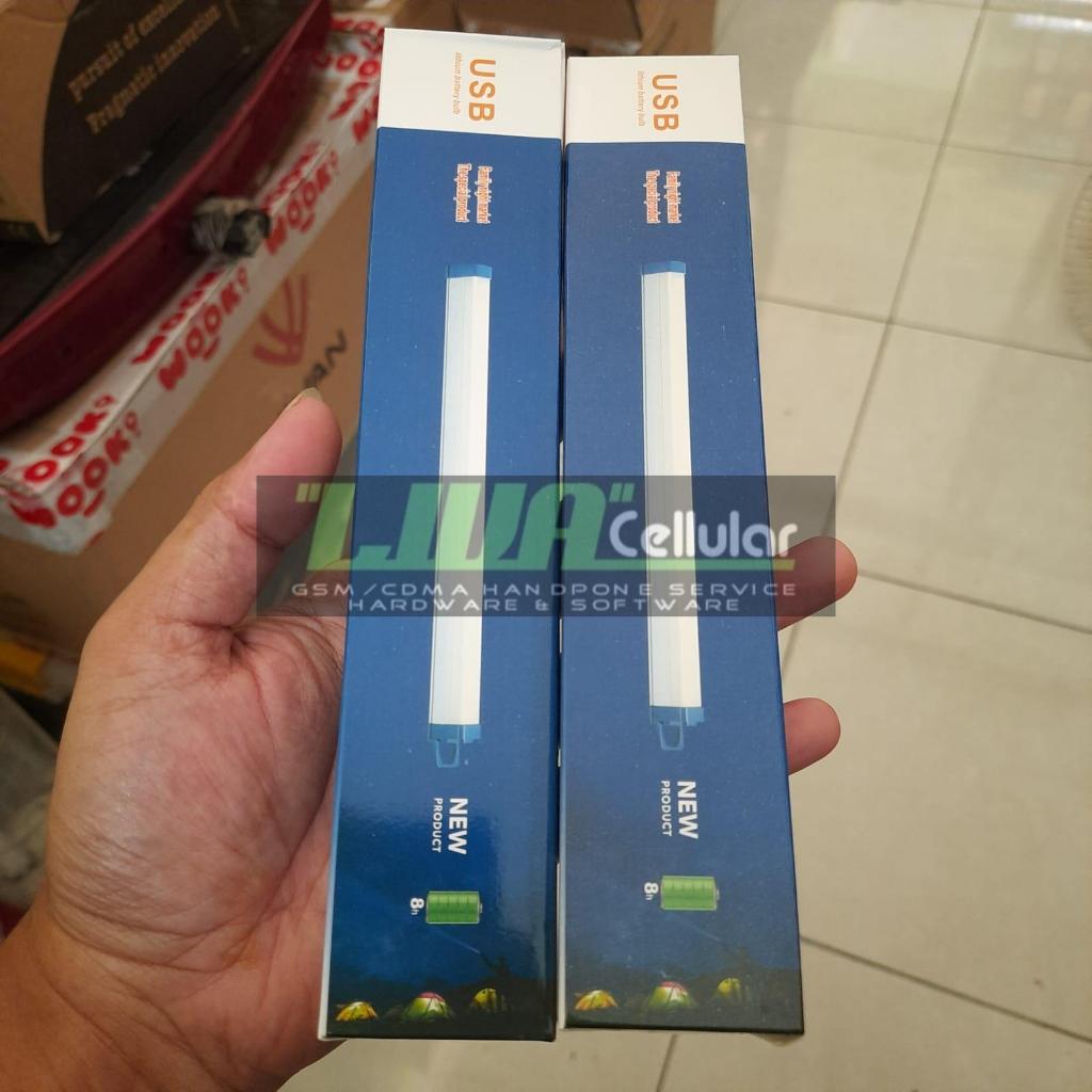 Lampu neon led panjang usb portable emergency lamp terang 17cm 30w
