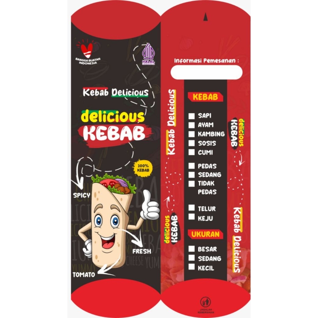 

100 Lembar Kertas Kemasan Kebab Jumbo Ukuran 24x9 cm / wadah kebab / bungkus kebab / kertas kebab / kemasan kebab / bungkus kebab murah