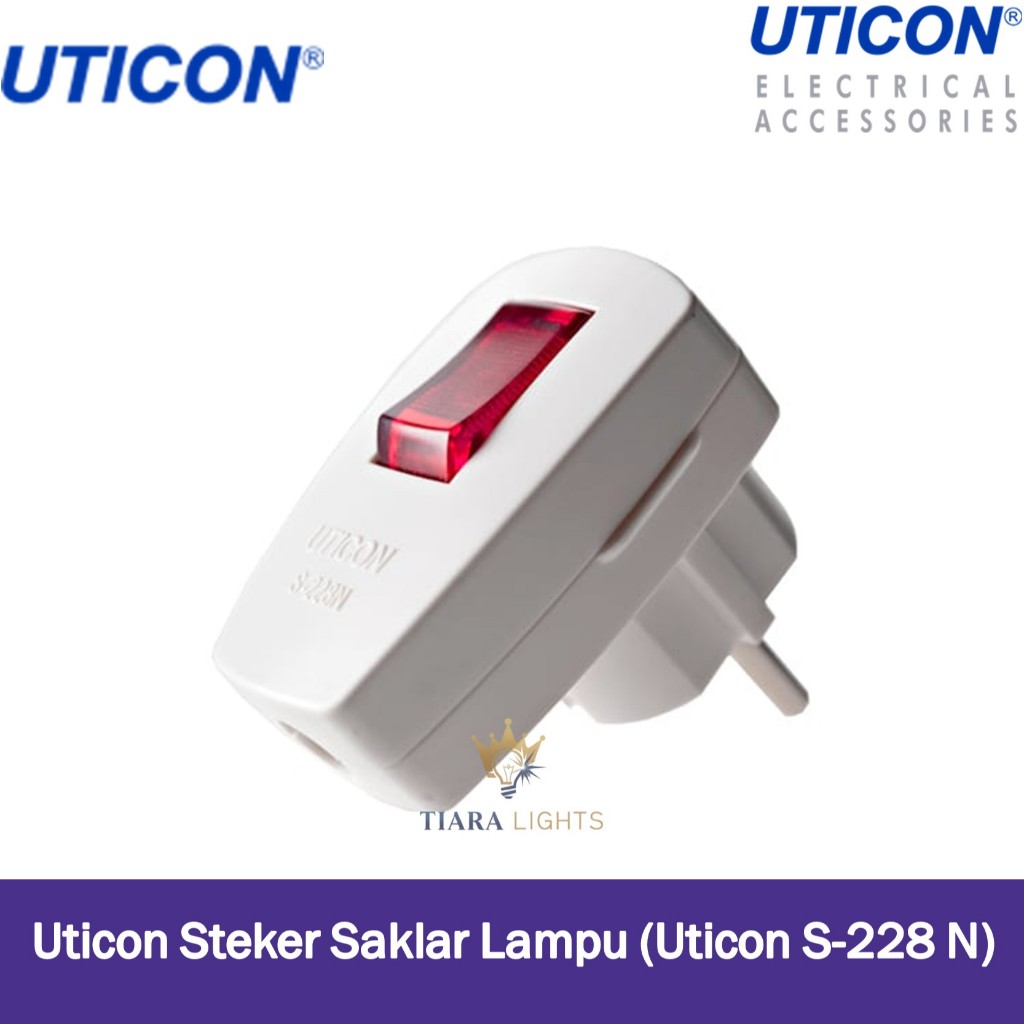 UTICON | Steker Saklar Lampu (Uticon S-228N)