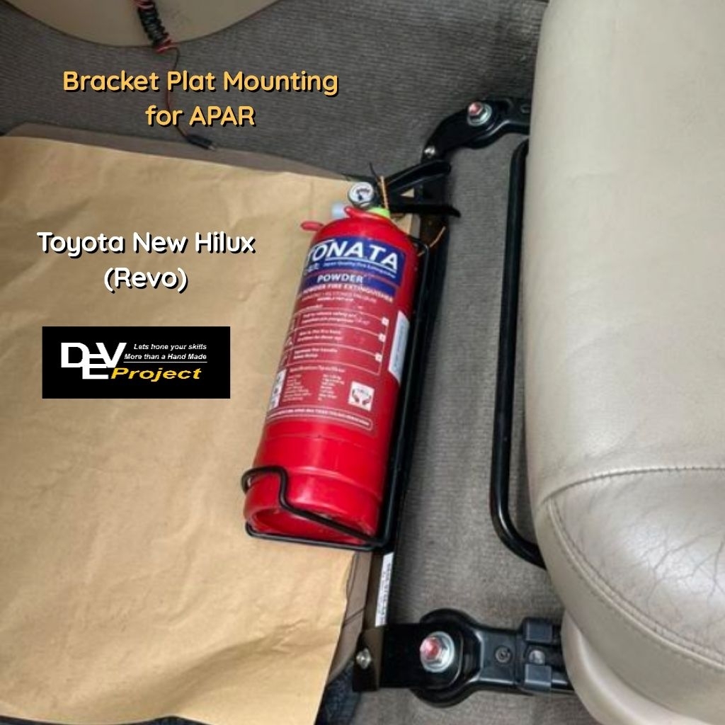Bracket / Dudukan APAR di Kaki Jok Mobil Toyota Hilux New (Revo)