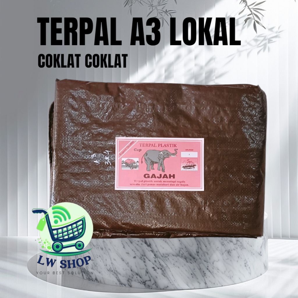 Terpal A3 Gajah / Terpal A3 Coklat Coklat/Terpal Plastik