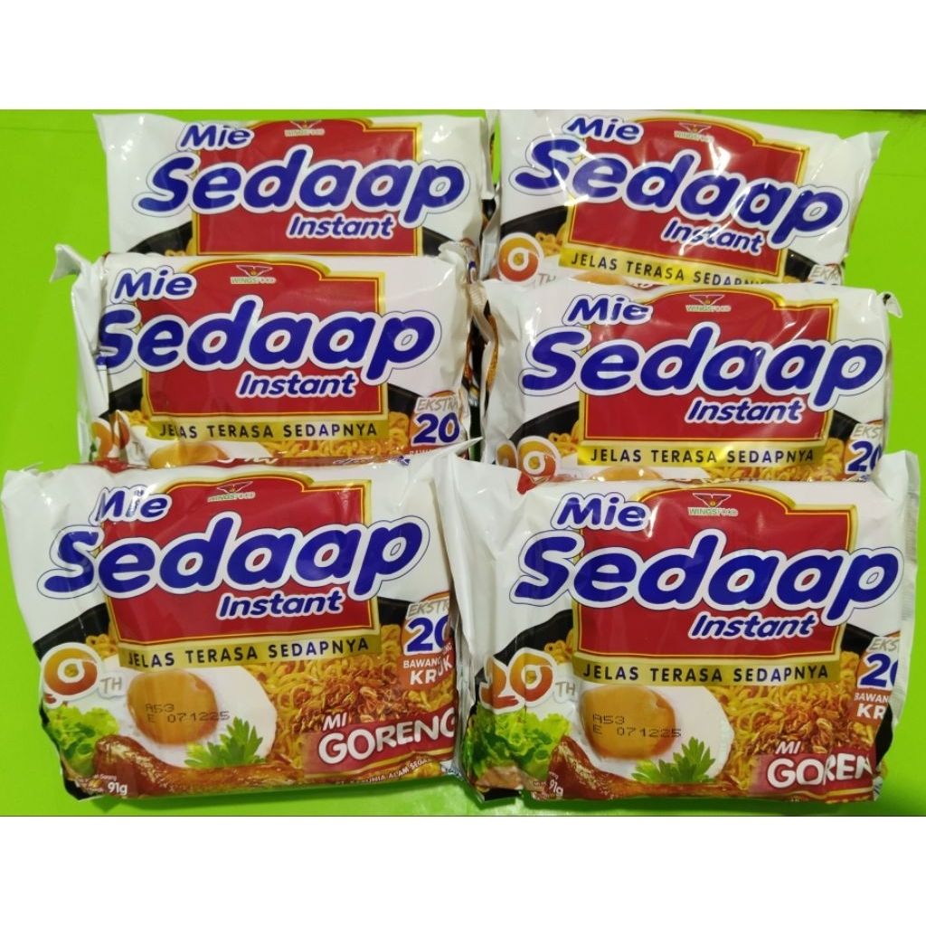 

Mie Goreng Sedaap Instant (Rp 20.000 dapat 6pcs)